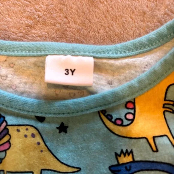 Hanna Andersson Hot Air Balloon Dress + Dino Unicorn Dress Bundle | 3T | 100% Co - Picture 7 of 11